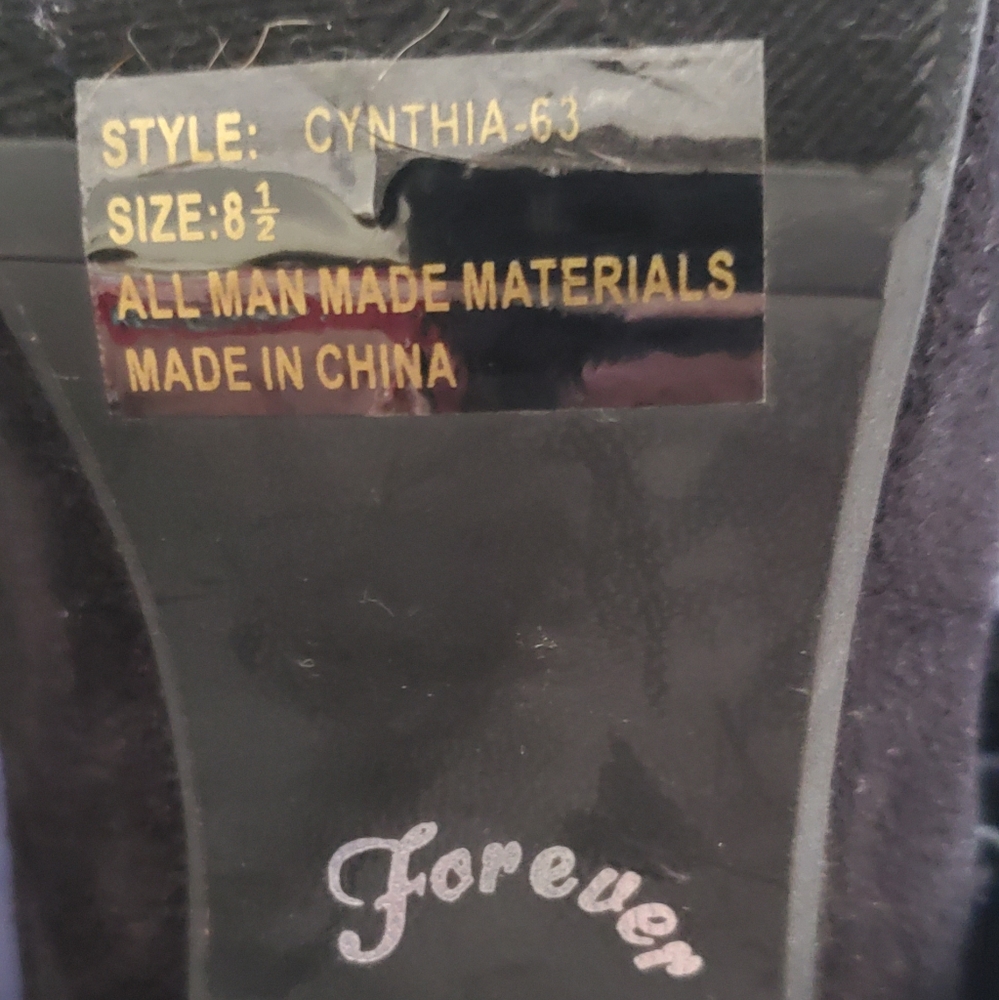 Forever black buckle heel booties 8.5 Cynthia-63 - Picture 8 of 8